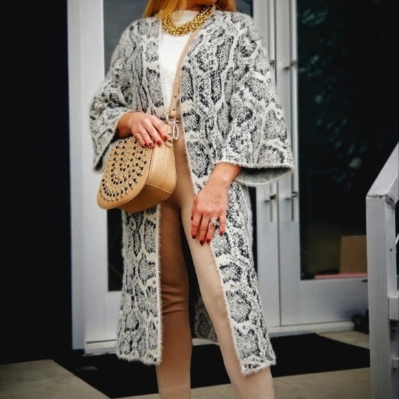 Snake Print So Soft Open front Cardigan - Picture 1 of 10